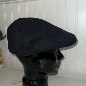 Stetson black cotton cabbie hat